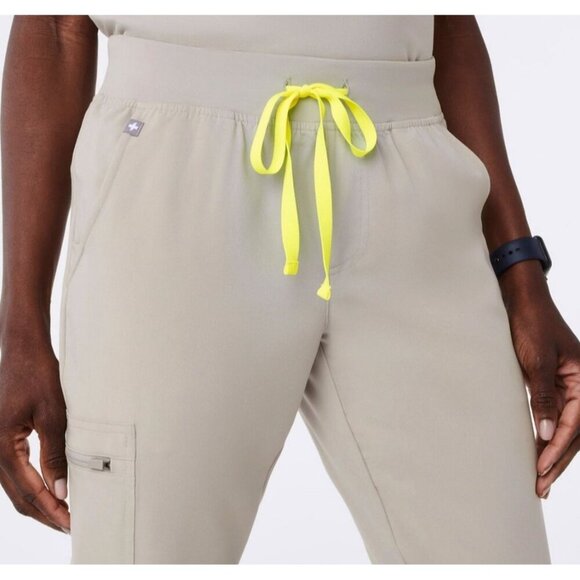 FIGS Zamora Womens Scrub Top Jogger Pants Set Slate Grey Neon Green Size XXL - Picture 3 of 14